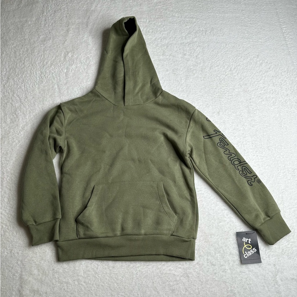 Fender Hoodie Boys Size Small Army Green New